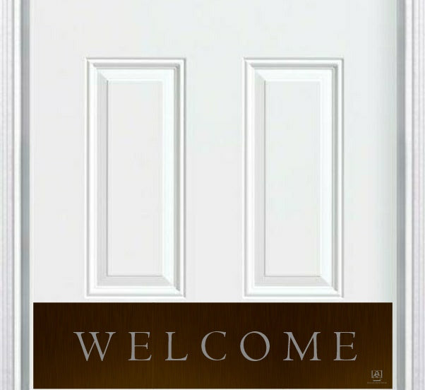 Traditional Welcome Engraved Door Kick Plate - Classic Entrance Protection