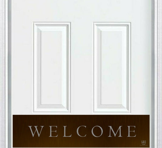 Traditional Welcome Engraved Door Kick Plate - Classic Entrance Protection
