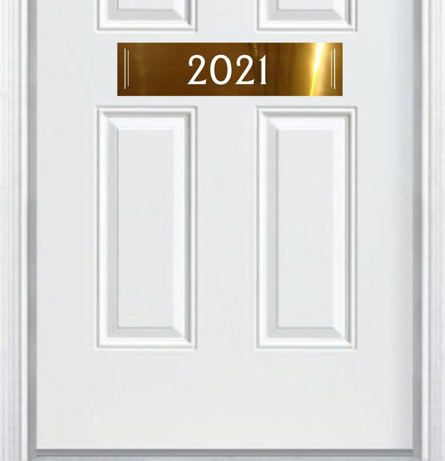 Utilitarian Engraved Address Door Accent Plate - Custom Home Number Sign - Anodized Aluminum