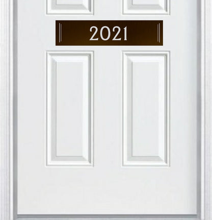Utilitarian Engraved Address Door Accent Plate - Custom Home Number Sign - Anodized Aluminum