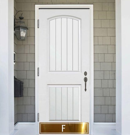 Utilitarian Monogram Engraved Door Kick Plate — Modern Personalized Door Protection