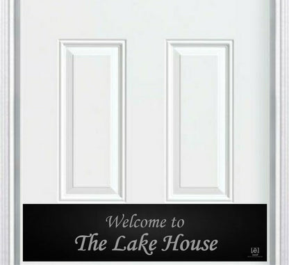 Welcome to the Lake House Engraved Door Kick Plate - Lakeside Entrance Protection
