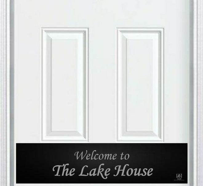 Welcome to the Lake House Engraved Door Kick Plate - Lakeside Entrance Protection