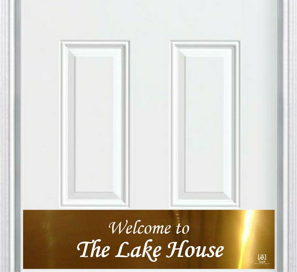 Welcome to the Lake House Engraved Door Kick Plate - Lakeside Entrance Protection