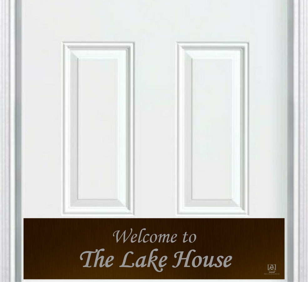 Welcome to the Lake House Engraved Door Kick Plate - Lakeside Entrance Protection