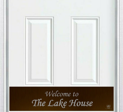Welcome to the Lake House Engraved Door Kick Plate - Lakeside Entrance Protection