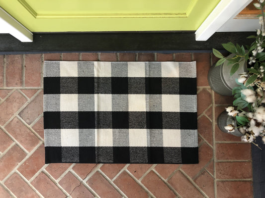 Buffalo Plaid Doormat Layering Rug