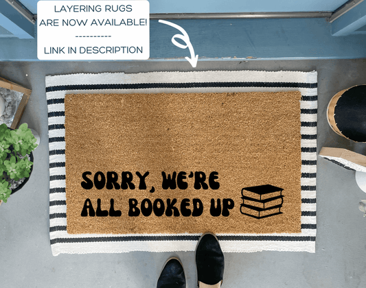 All Booked Up Funny Coir Doormat
