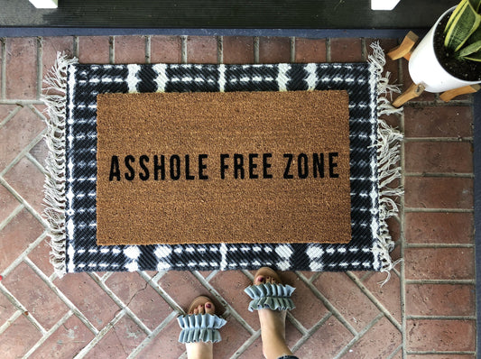 Asshole Free Zone Rude Doormat