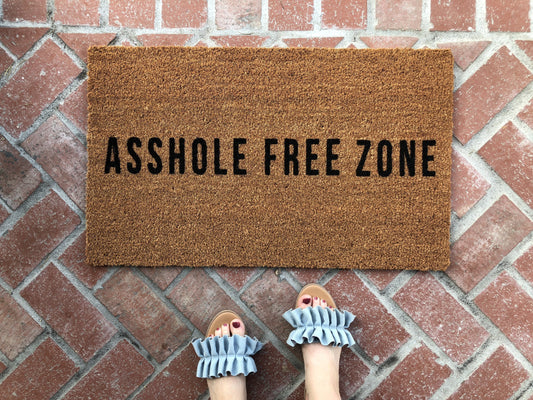 Asshole Free Zone Rude Doormat