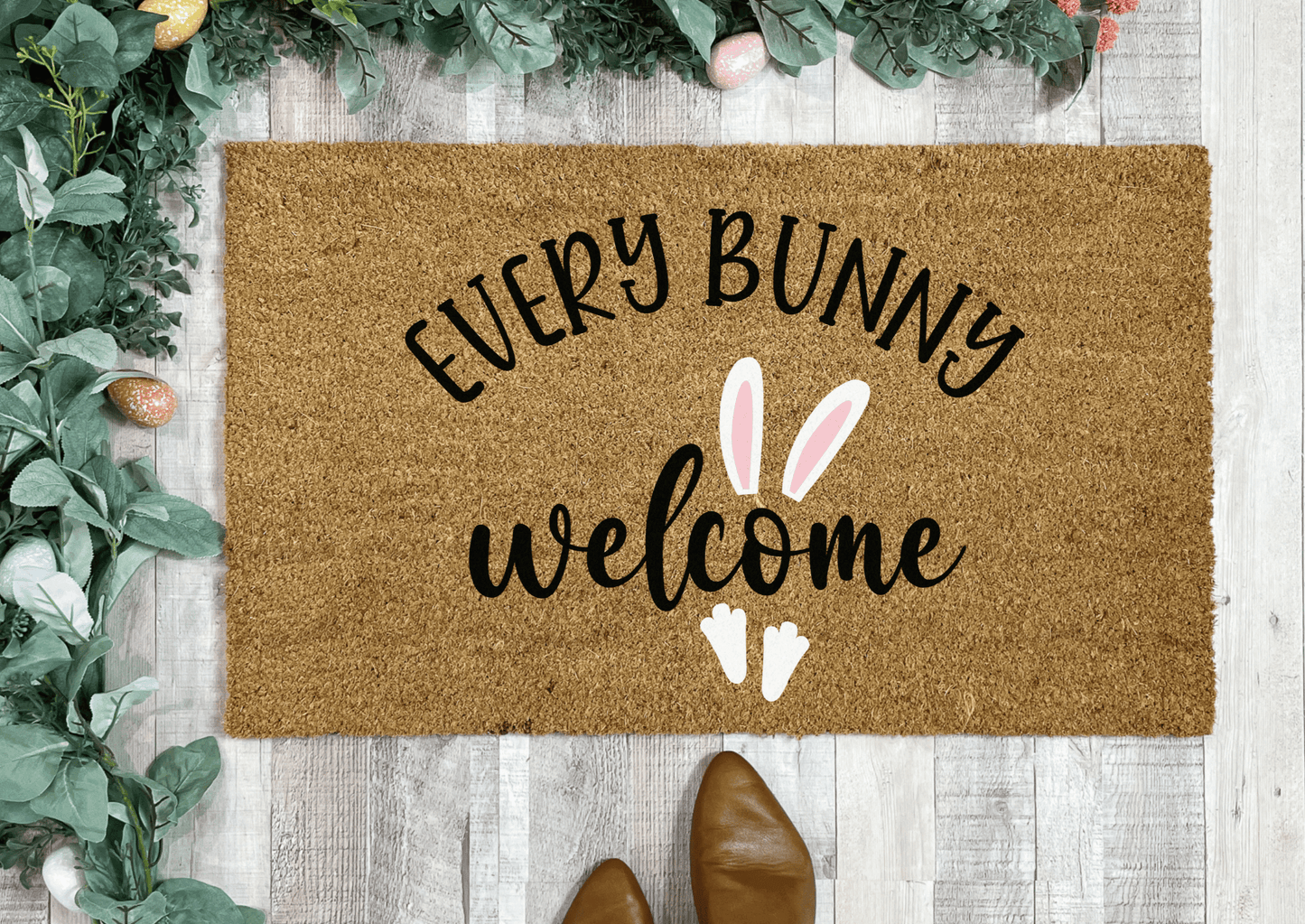 Bunny Doormat for Easter