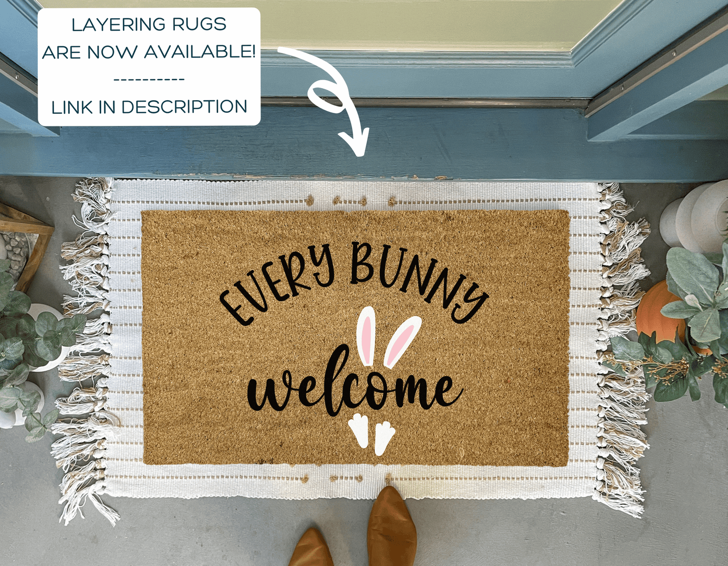 Bunny Doormat for Easter