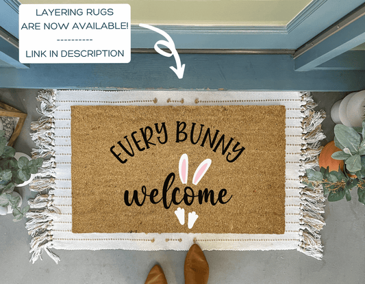 Bunny Doormat for Easter