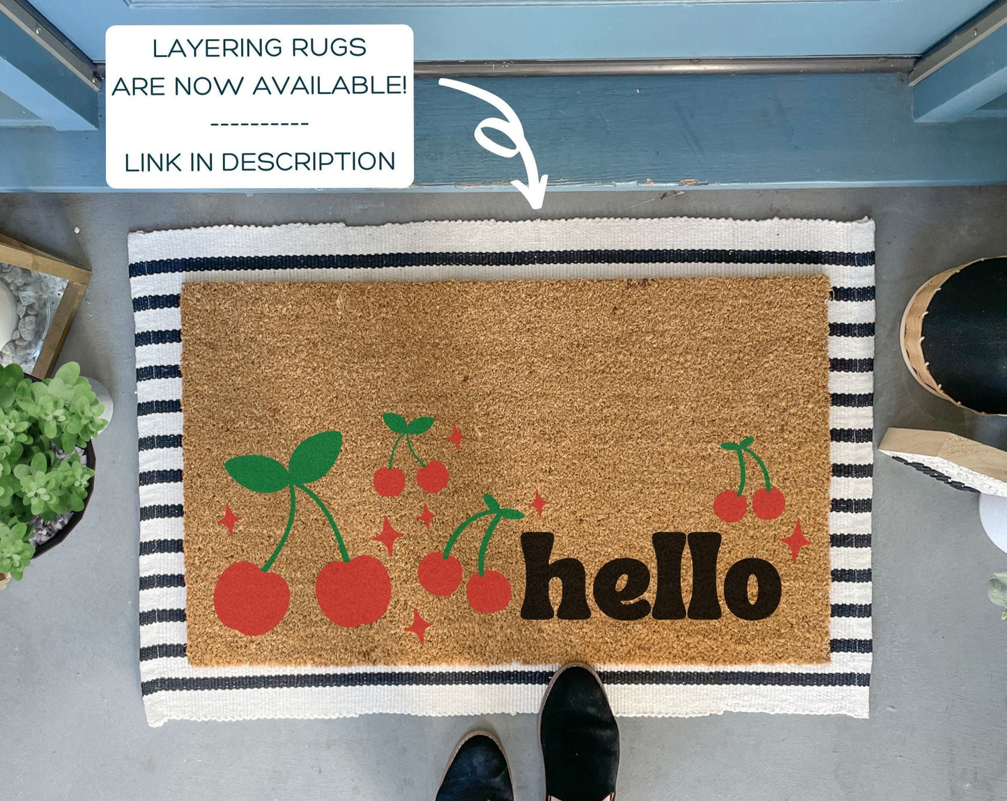 Cherries Outdoor Doormat