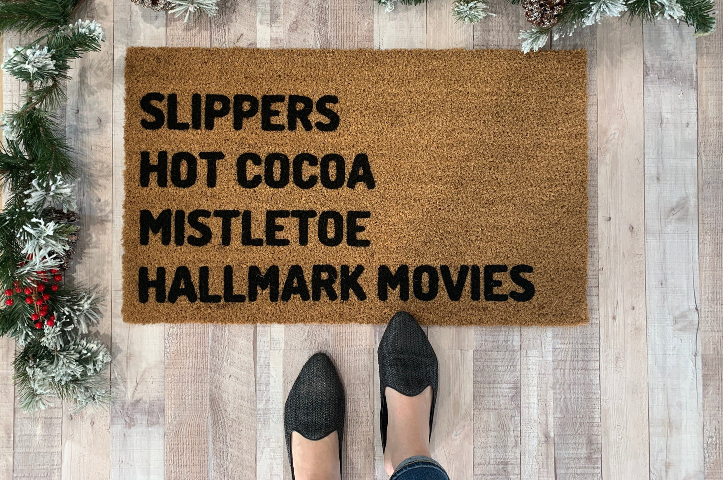 Christmas List Holiday Doormat