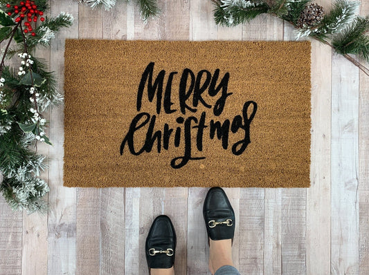 Classic Merry Christmas Doormat