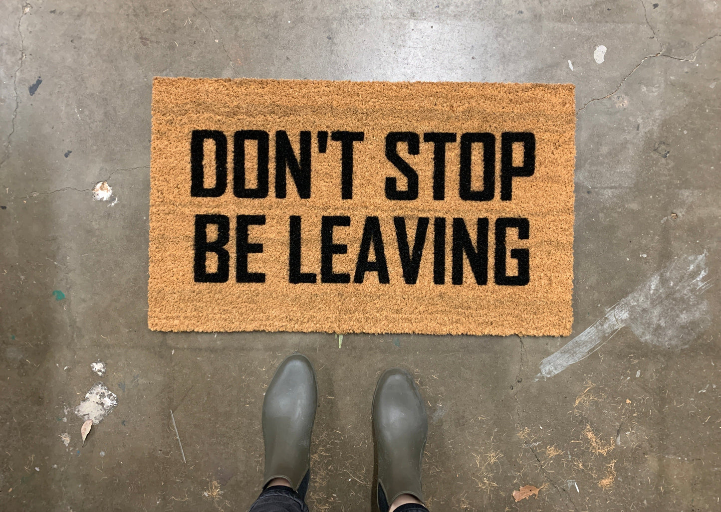 Don't Stop Be Leaving Funny Doormat