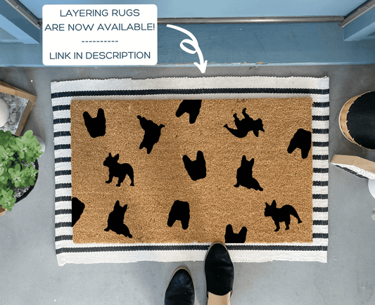 French Bulldog Pattern Doormat