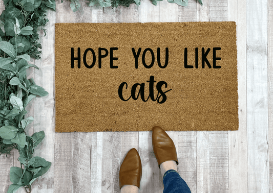 Funny Cat Doormat, Hope You Like Cats