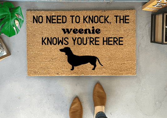 Funny Dachshund Doormat - Weenier Dog