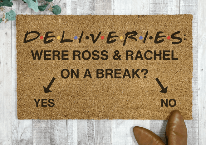Funny Deliveries Doormat - Ross and Rachel