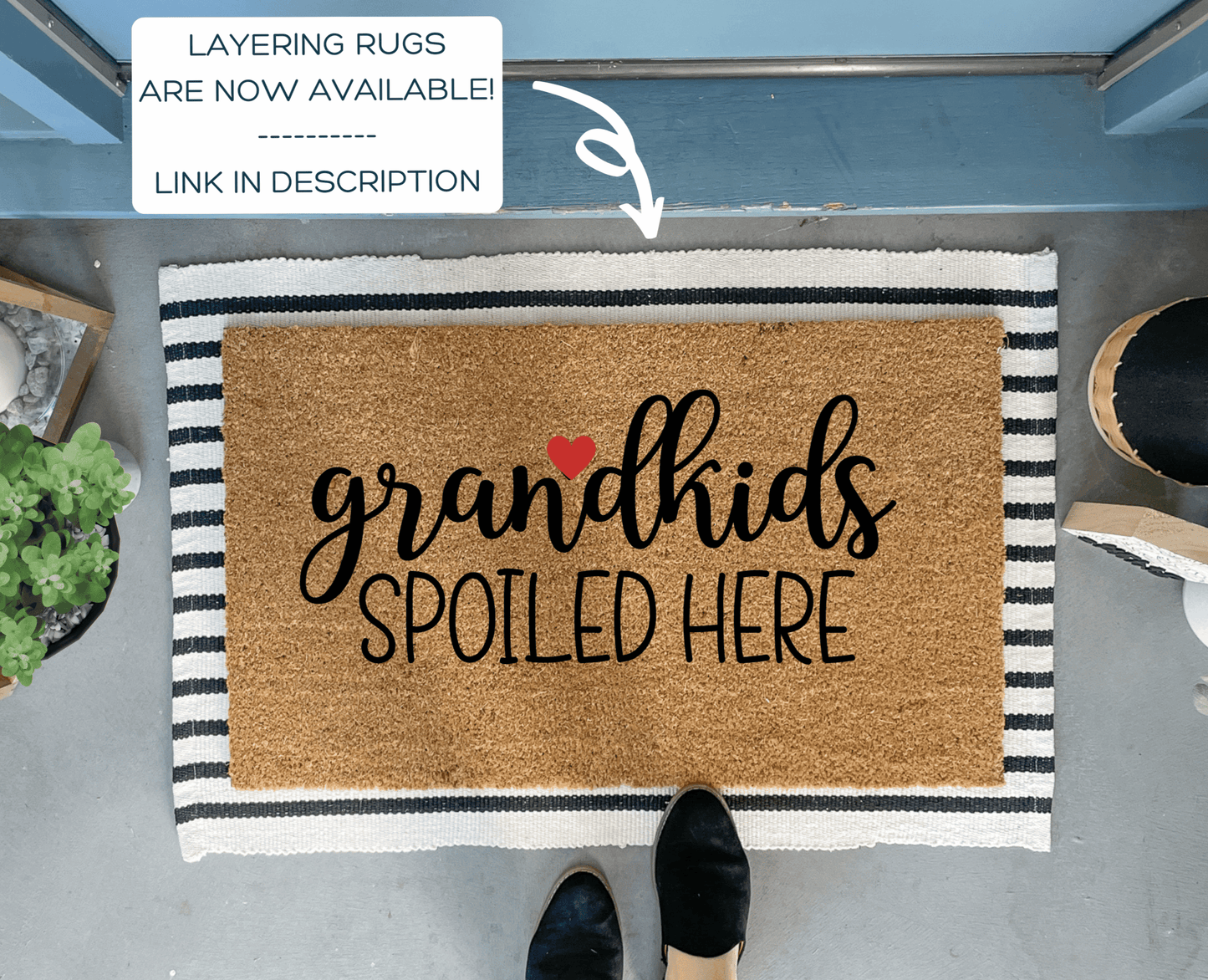 Funny Grandparents Doormat - Grandkids Spoiled Here