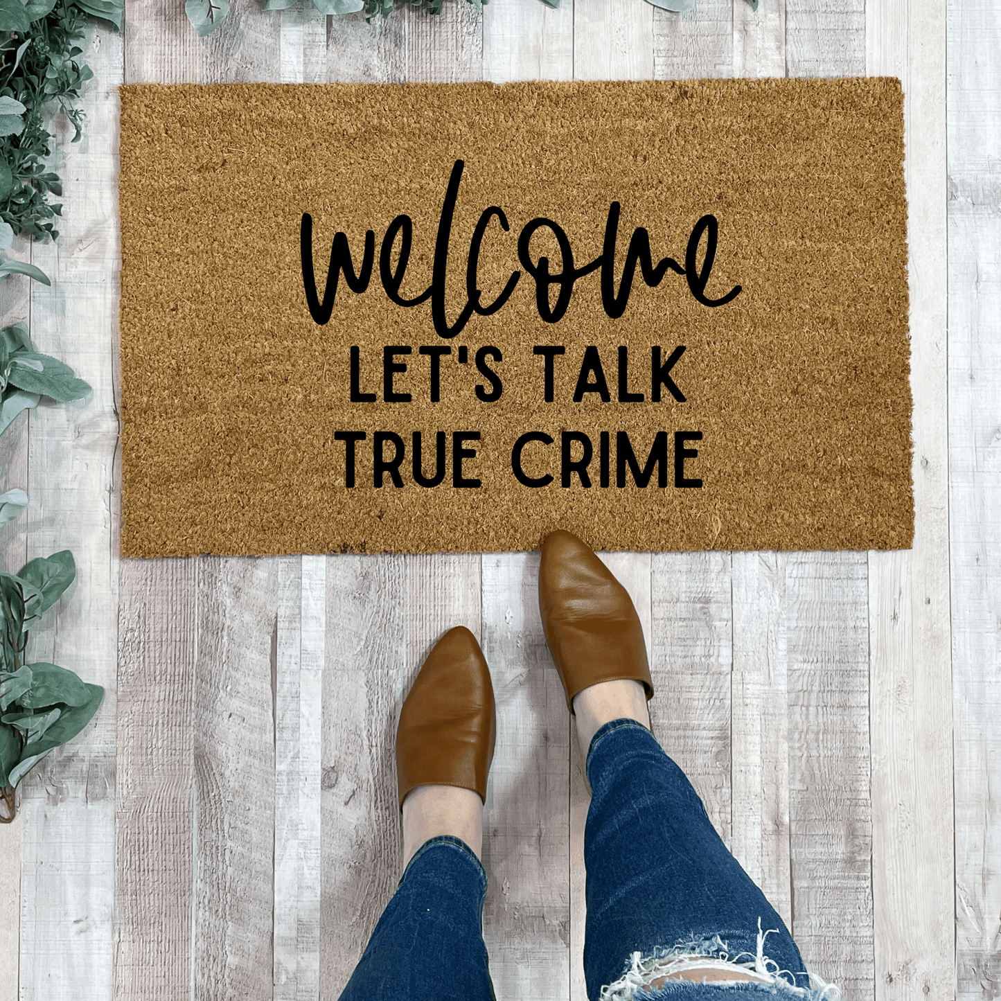Funny True Crime Doormat