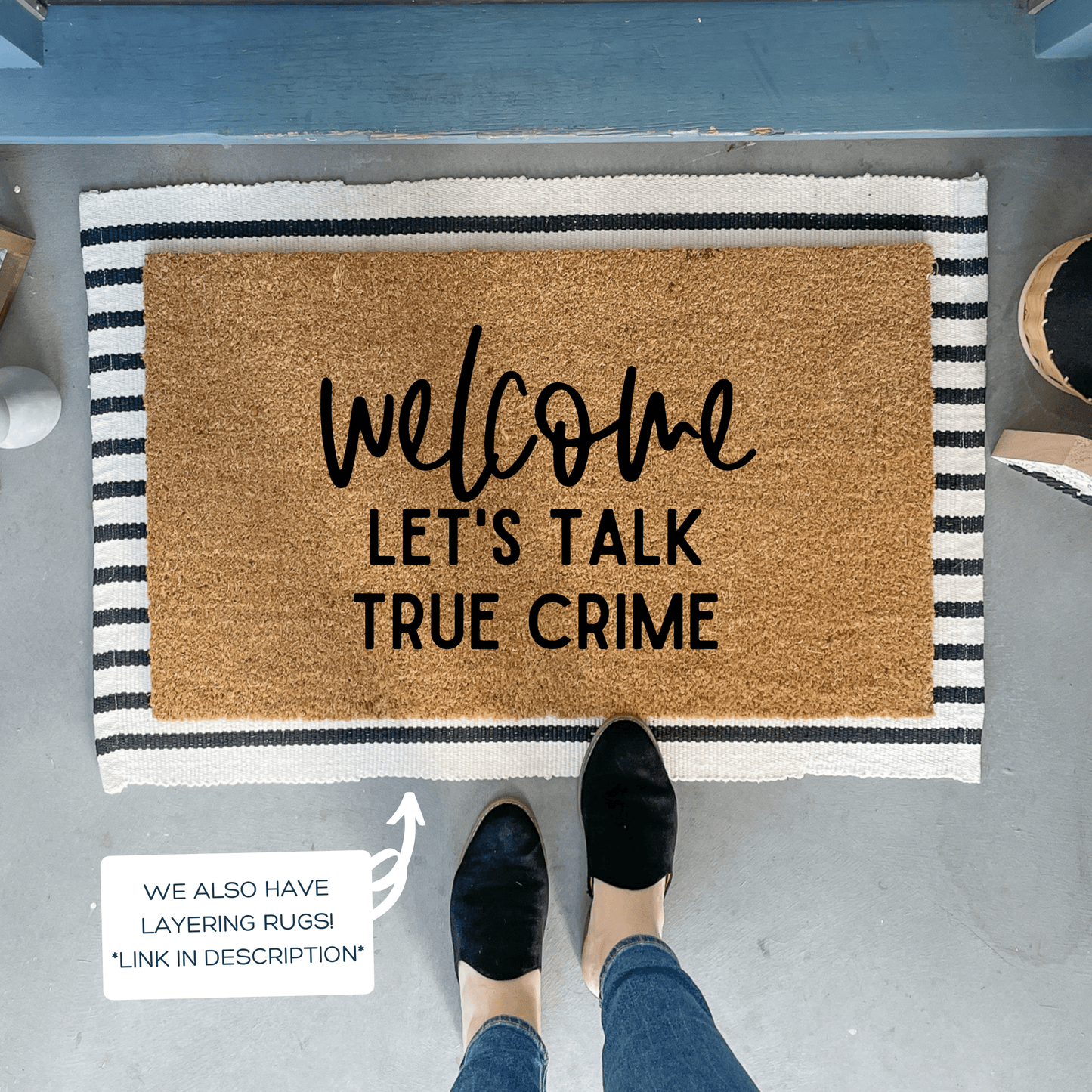 Funny True Crime Doormat