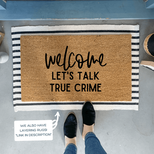 Funny True Crime Doormat