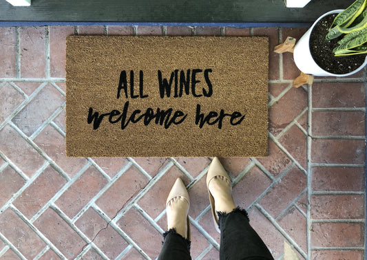 Funny Wine Welcome Mat