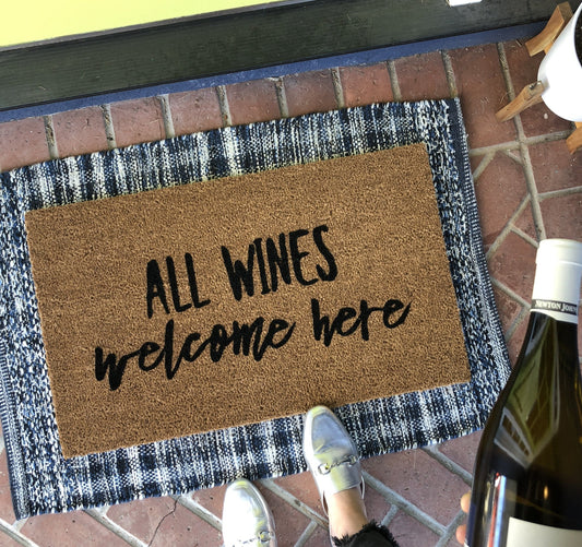 Funny Wine Welcome Mat