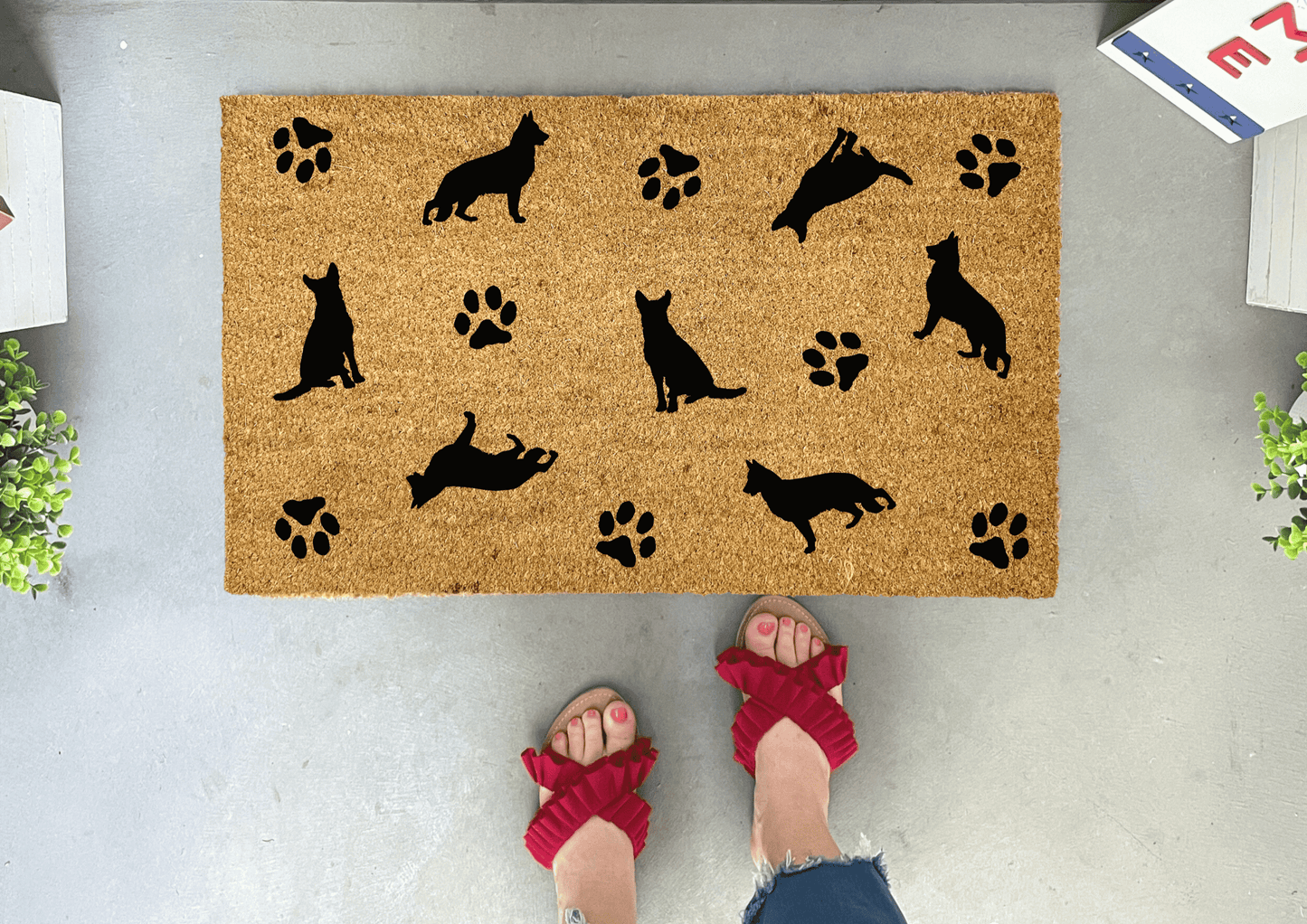 German Shepherd Pattern Doormat