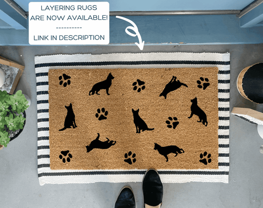German Shepherd Pattern Doormat