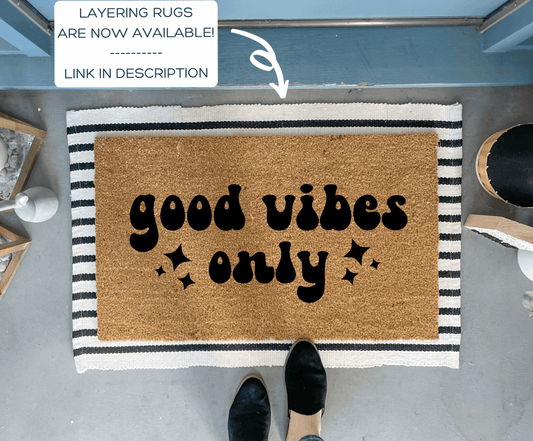 Good Vibes Only Retro Style Doormat