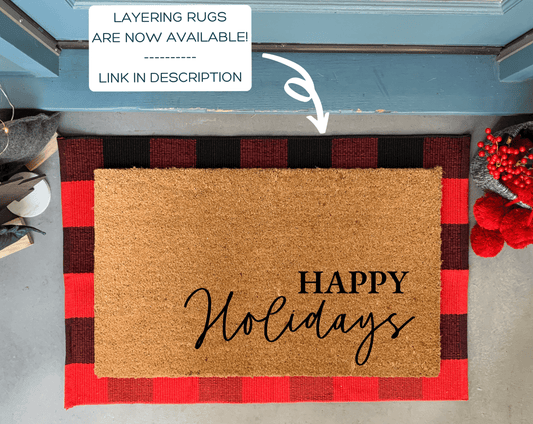 Happy Holidays Outdoor Doormat