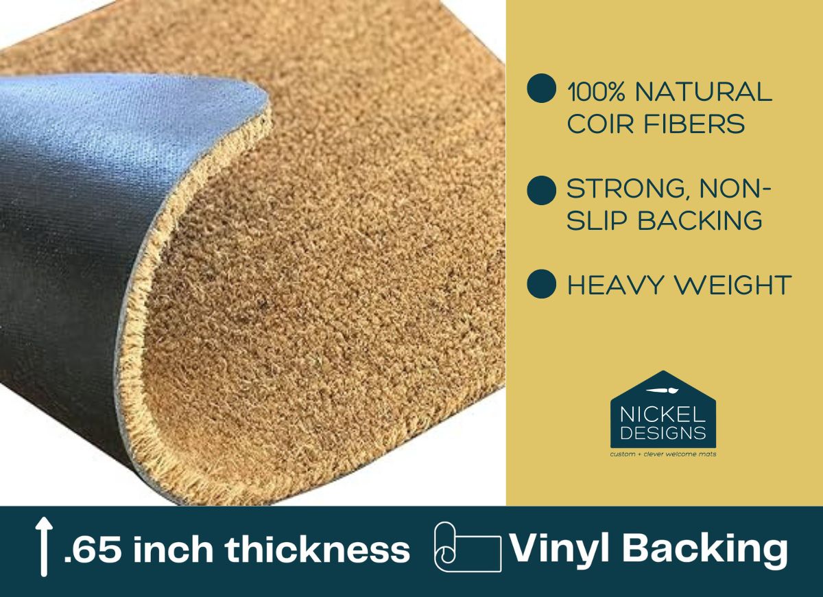 Happy Easter Doormat with Crosses