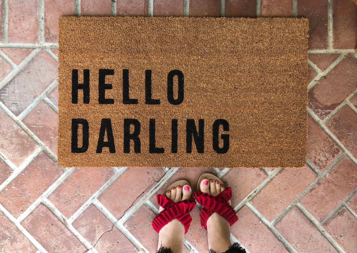 Hello Darling Funny Outdoor Doormat