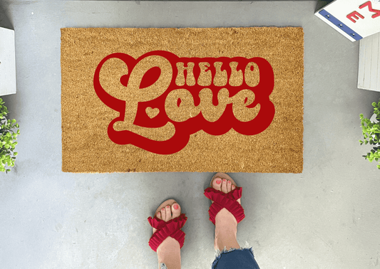 Hello Love Valentine's Day Doormat