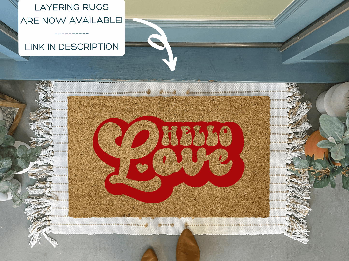 Hello Love Valentine's Day Doormat