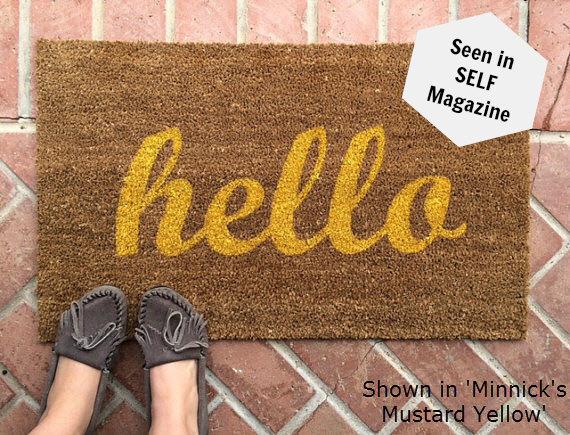 Hello Coir Doormat