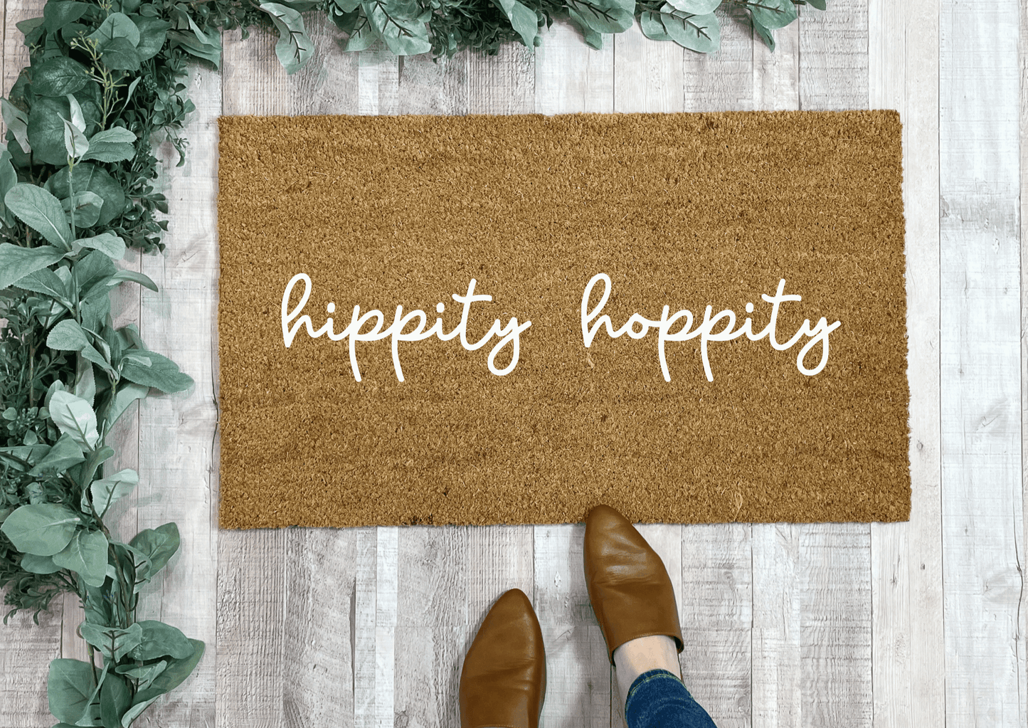 Hippity Hoppity Easter Doormat