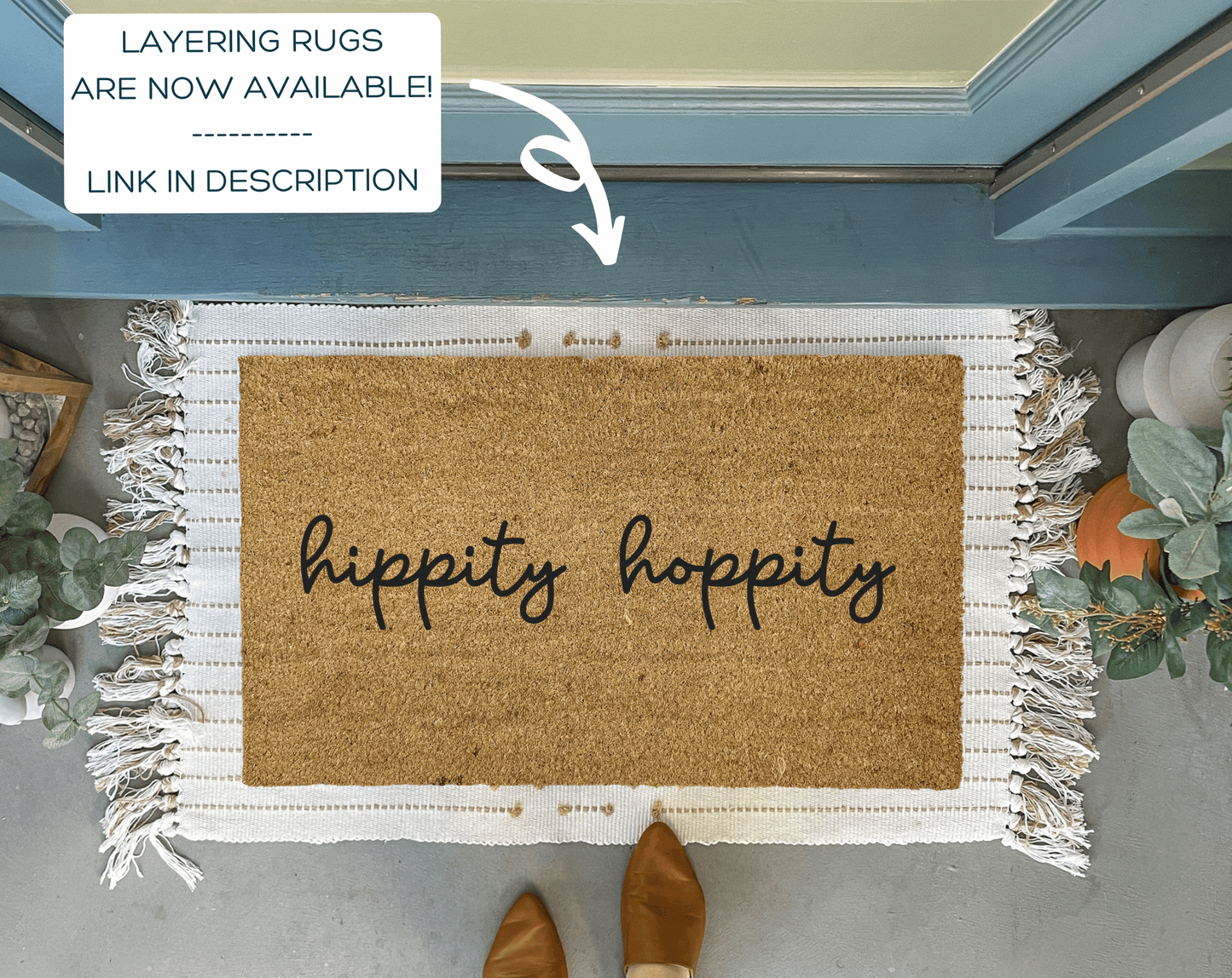 Hippity Hoppity Easter Doormat