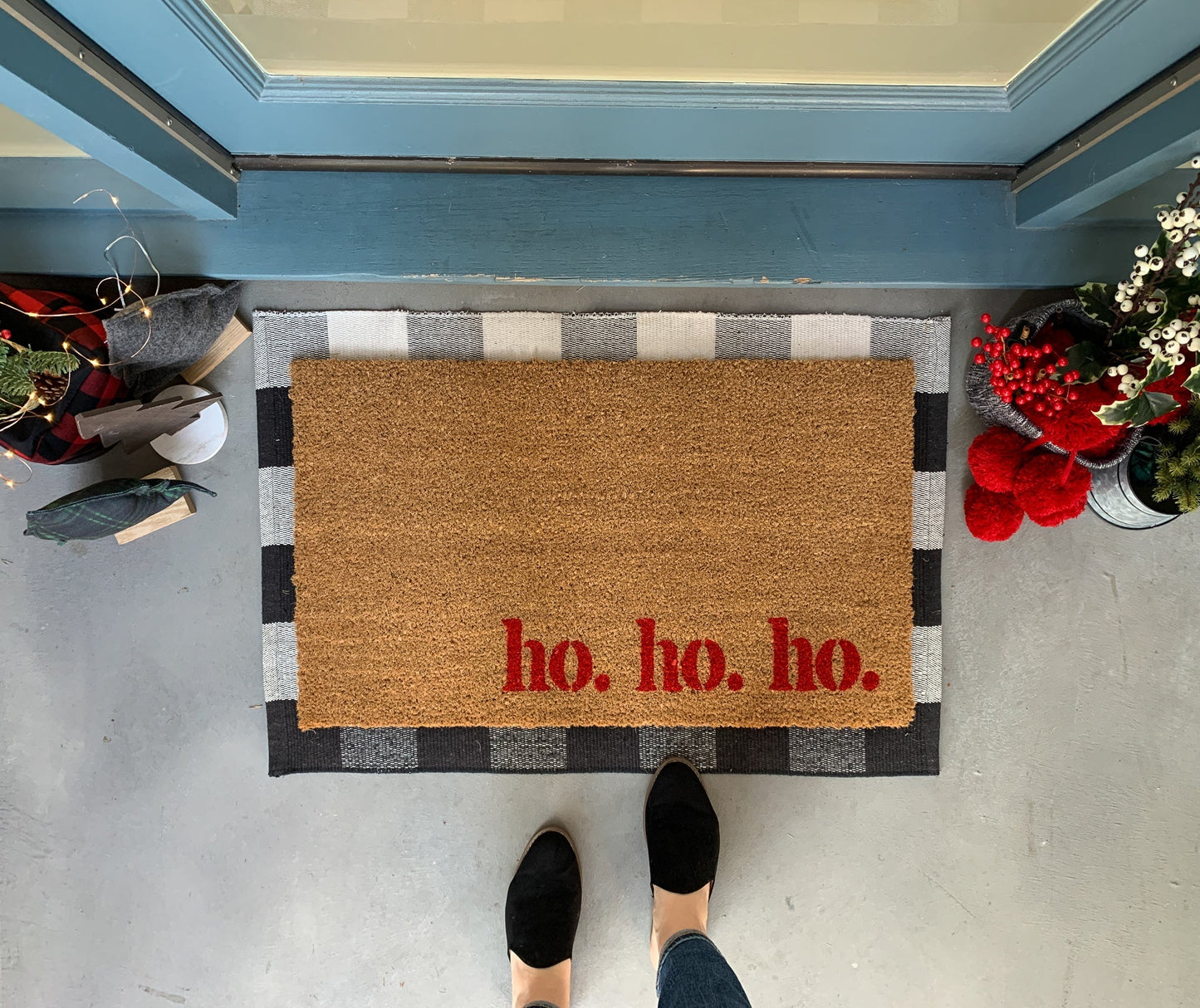 ho. ho. ho. Holiday Outdoor Doormat