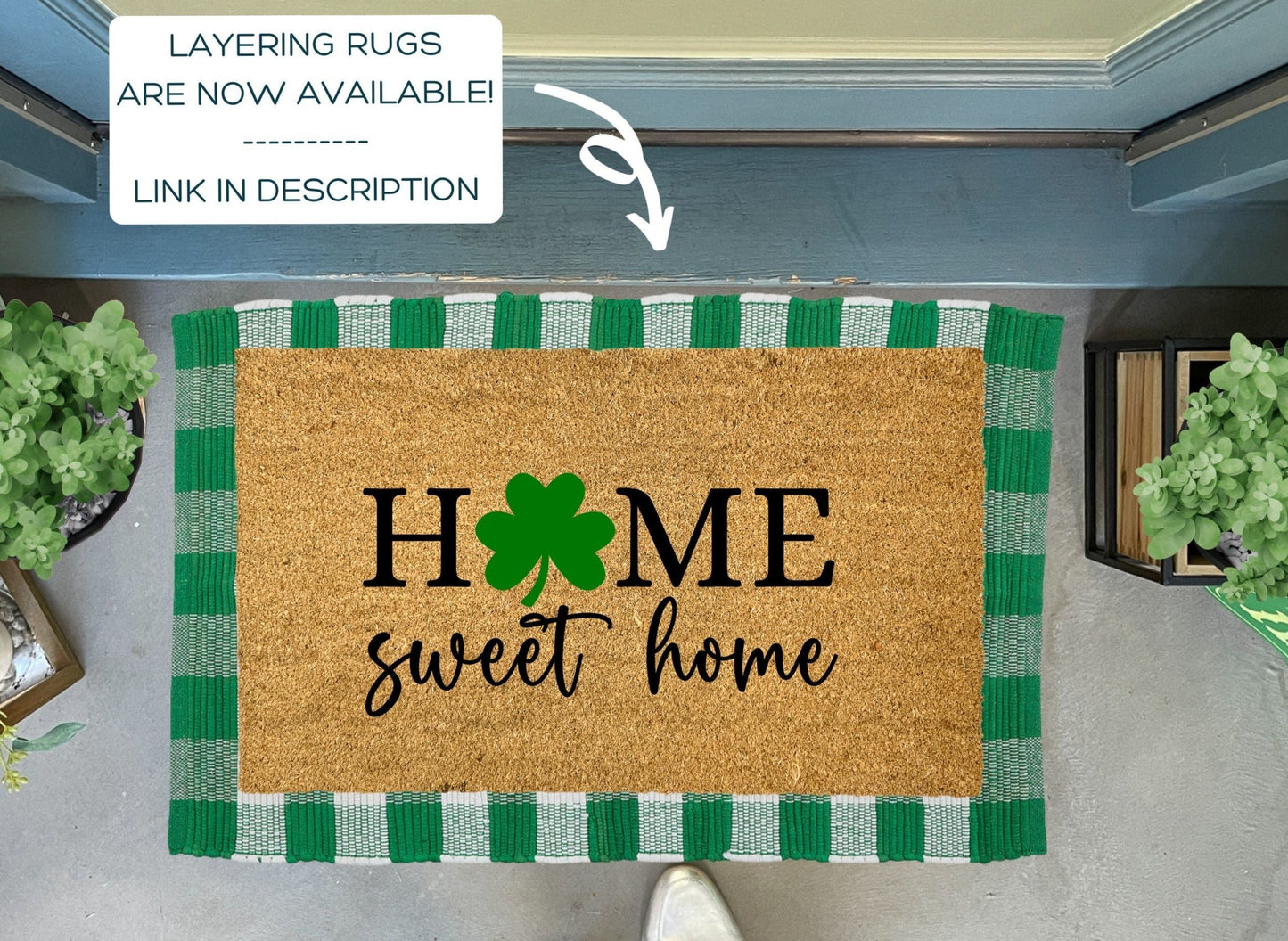 Home Sweet Home Shamrock Doormat