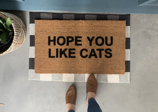 Hope You Like Cats Funny Doormat