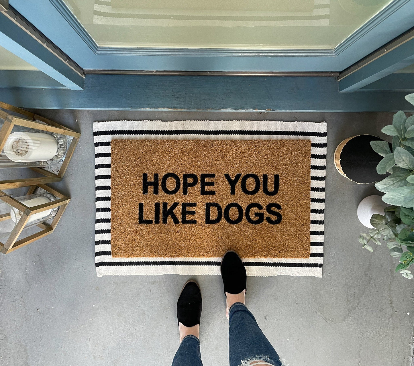 Hope You Like Dogs Funny Doormat