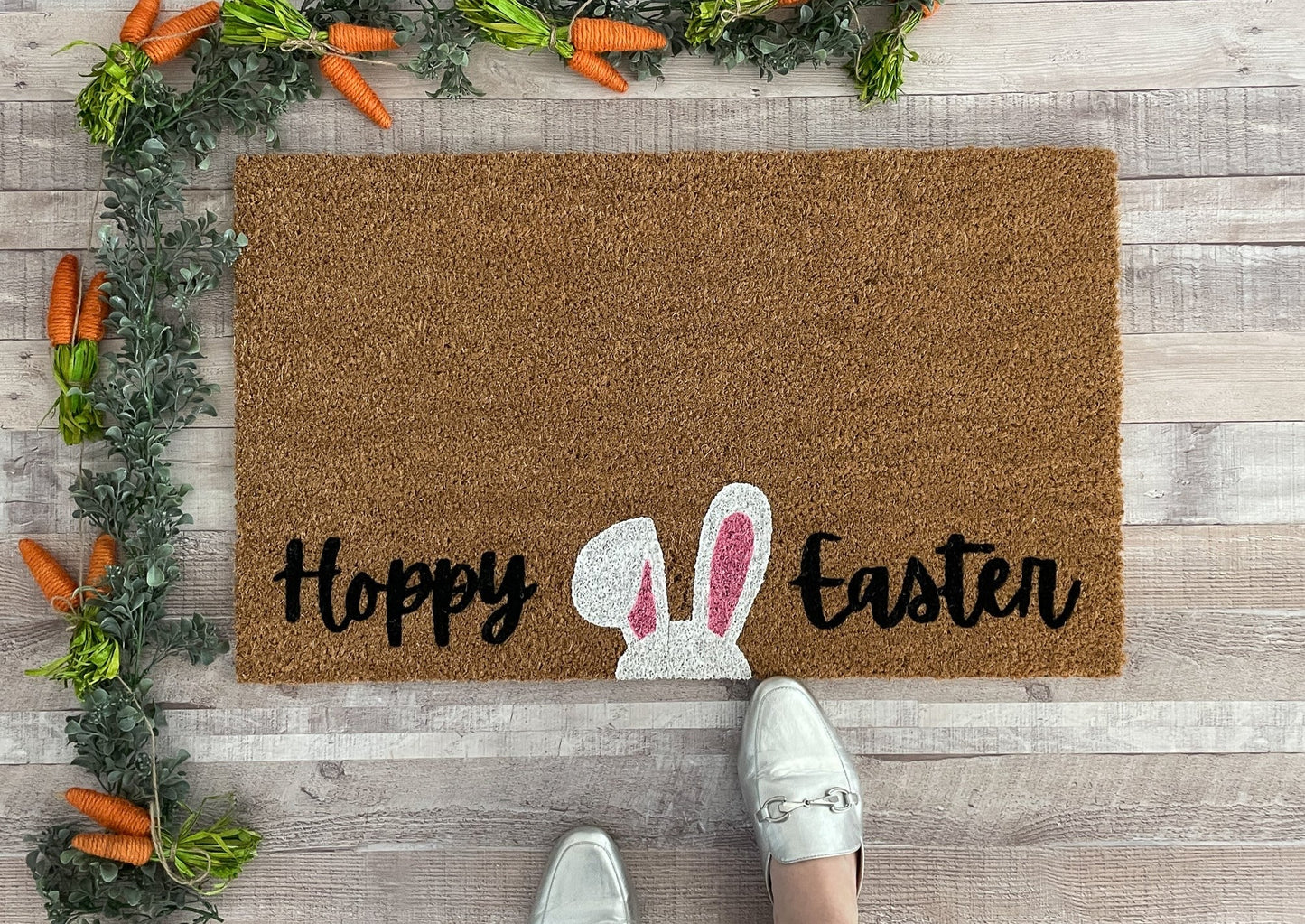 Hoppy Easter Bunny Doormat