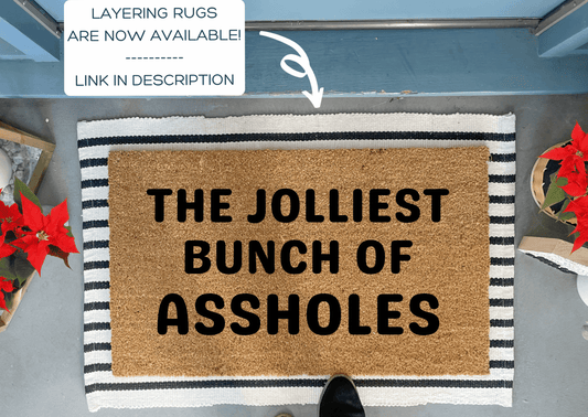 Jolliest Bunch of Assholes Funny Christmas Doormat
