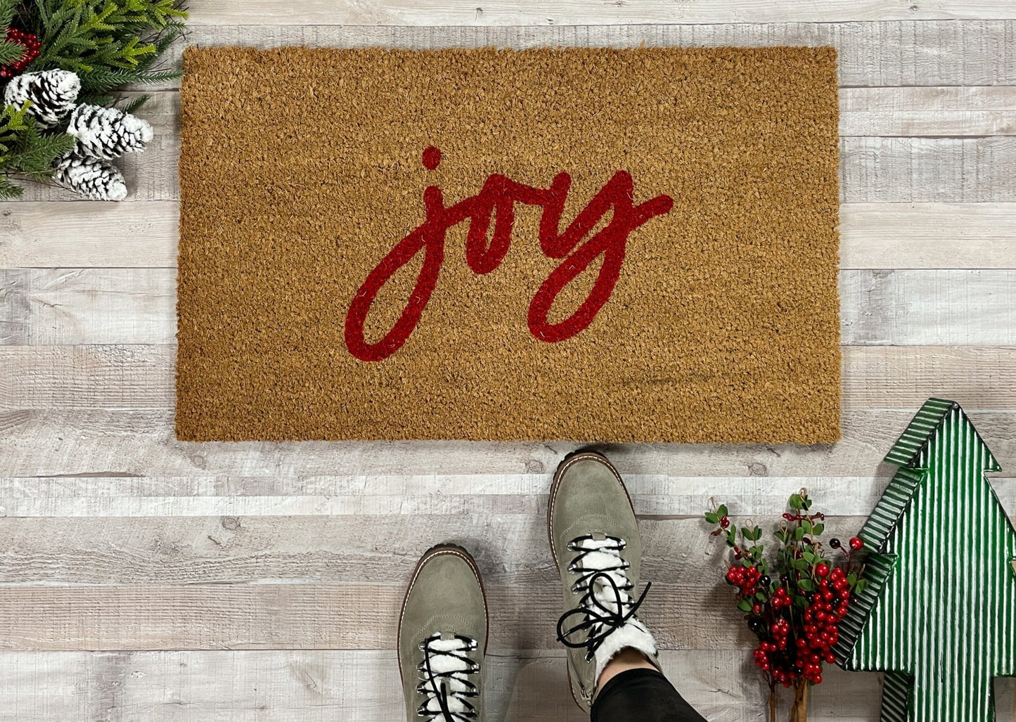 joy Holiday Doormat