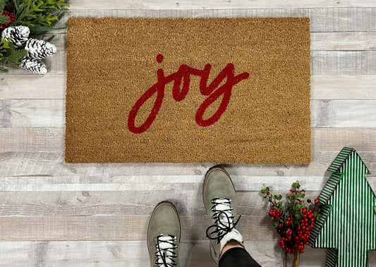 joy Holiday Doormat